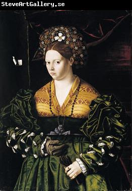 BARTOLOMEO VENETO Portrait of a Lady in a Green Dress